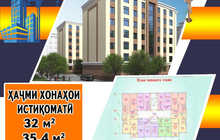 1-2-комн. квартира, 32 и 64 м² на продажу